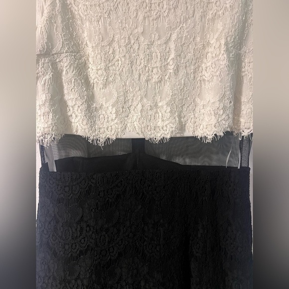 Betsey & Adam Illusion Embroidered and Tulle Cocktail Dress - Picture 3 of 7